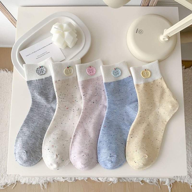 Lässige Socken Mit Farbblock