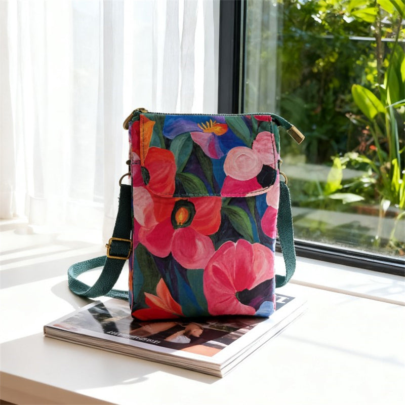 Vintage-Tasche Mit Blumenmuster