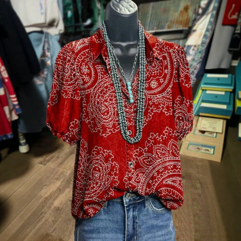 Vintage Lässige Bluse
