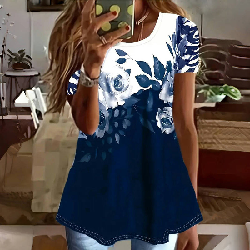 Vintage T-Shirt Mit Blumendruck
