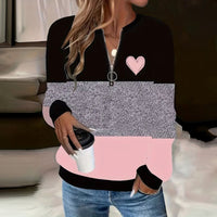 Vintage-Sweatshirt Mit Farbblock