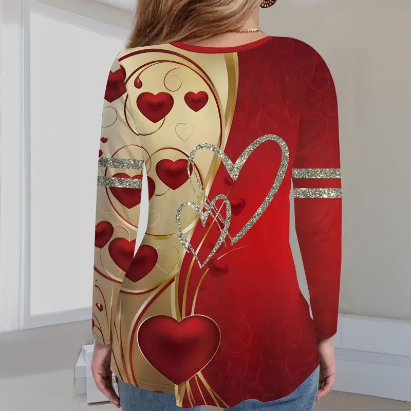 Vintage T-Shirt Mit Herzprint