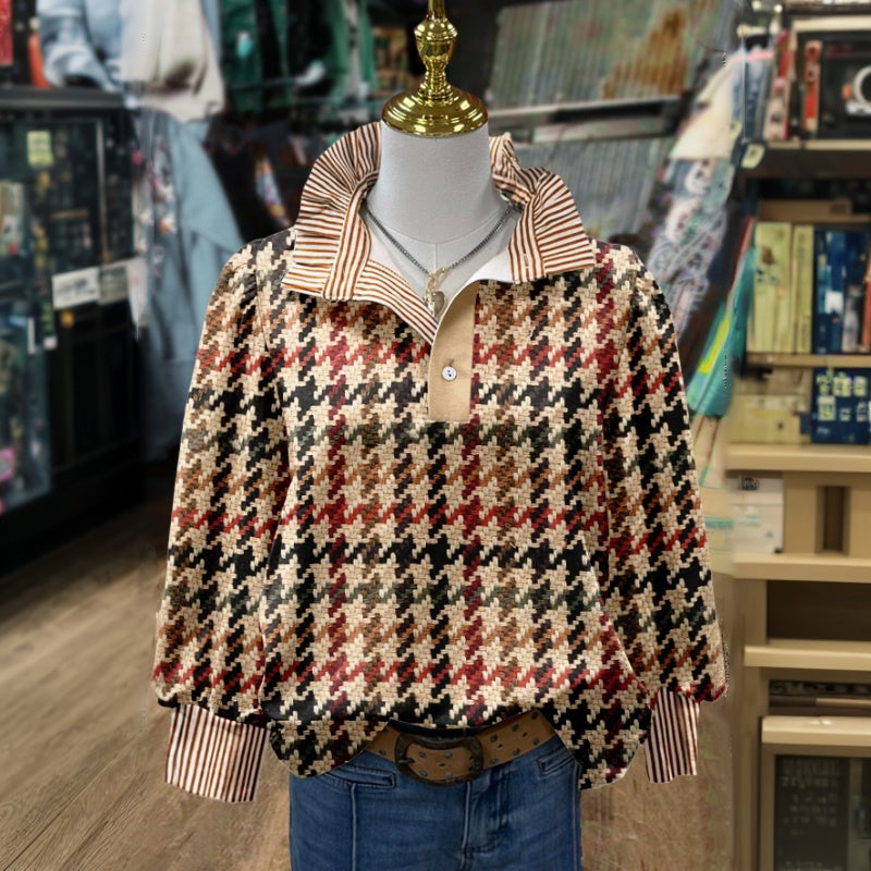 Vintage Lässige Bluse