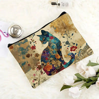 Vintage-Tasche Mit Katzenmuster