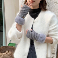 Einfarbige Warme Handschuhe