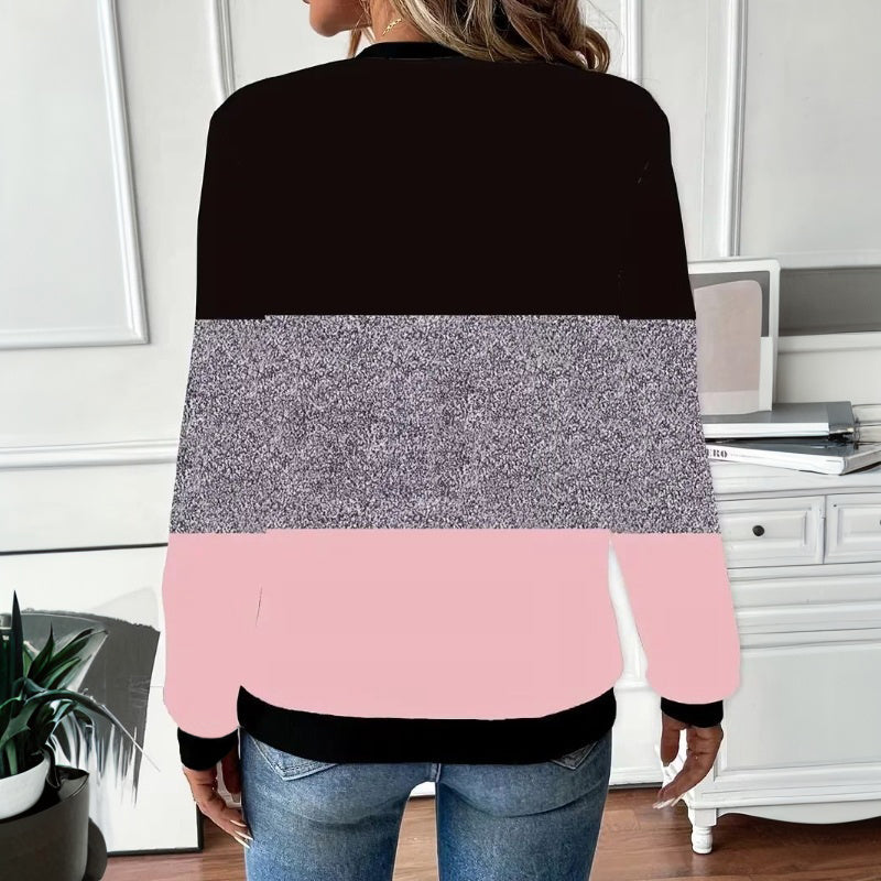 Vintage-Sweatshirt Mit Farbblock