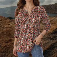 【Lange Ärmel】Vintage-Bluse Mit Blumendruck