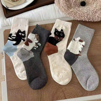 Lässige Socken Mit Katzenmuster