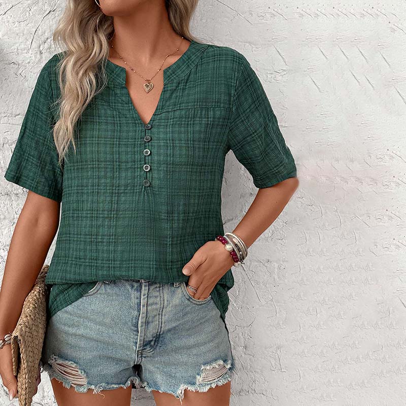 Vintage Karierte Bluse