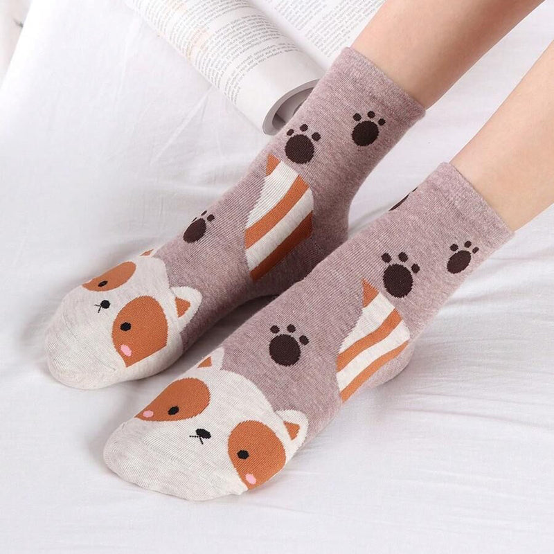 Socken Mit Cartoon-Hund