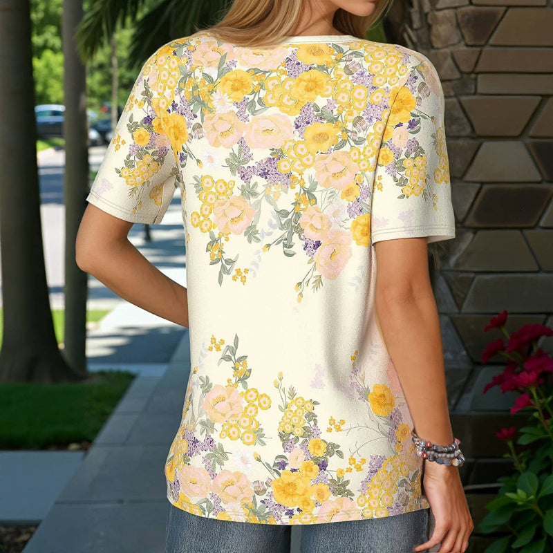 Elegante Bluse Mit Blumendruck