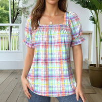 Bunte Karierte Bluse