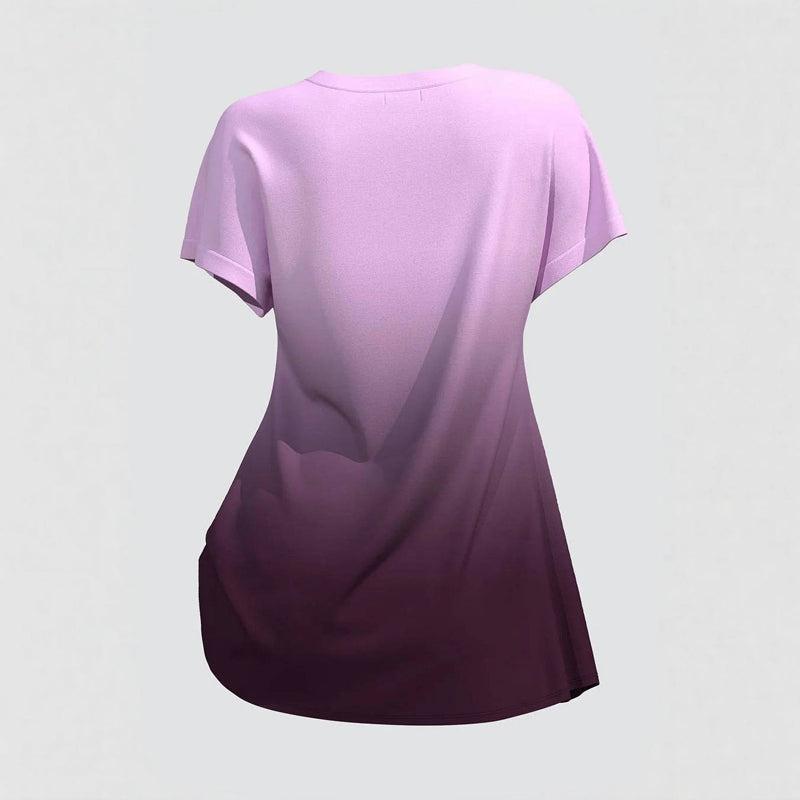 Lässiges Bluse Mit Farbverlauf