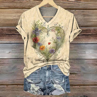 Vintage T-Shirt Mit Blumendruck