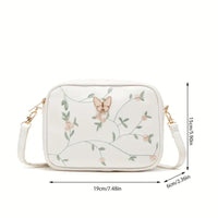 Lässige Tasche Mit Blumenstickerei