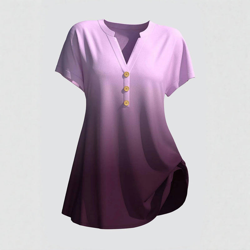 Lässiges Bluse Mit Farbverlauf
