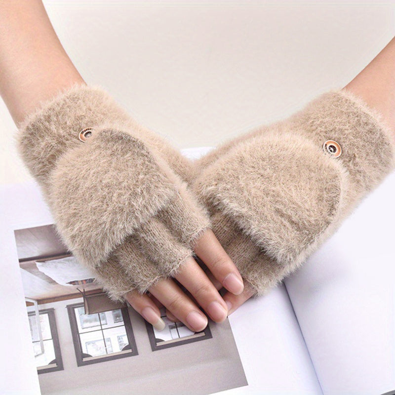 Einfarbige Warme Handschuhe