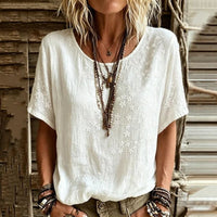 Lässiges T-Shirt Mit Blumenmuster