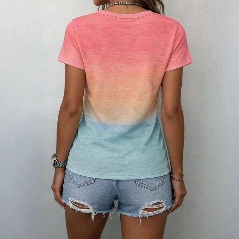 Lässiges Farbverlauf-T-Shirt