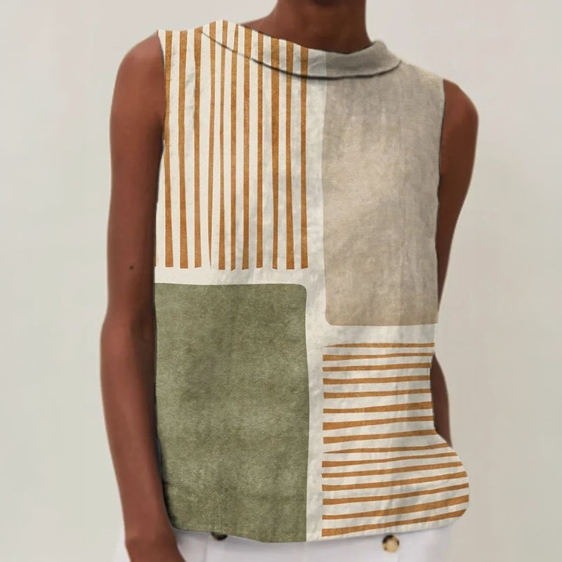 Vintage-Tanktop Mit Farbblock