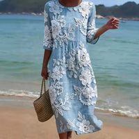 Vintage-Kleid Mit Blumenmuster