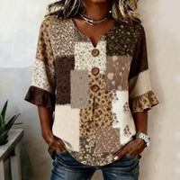 Vintage-Bluse Mit Blumenmuster