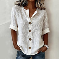 Vintage-Bluse Mit Blumenmuster