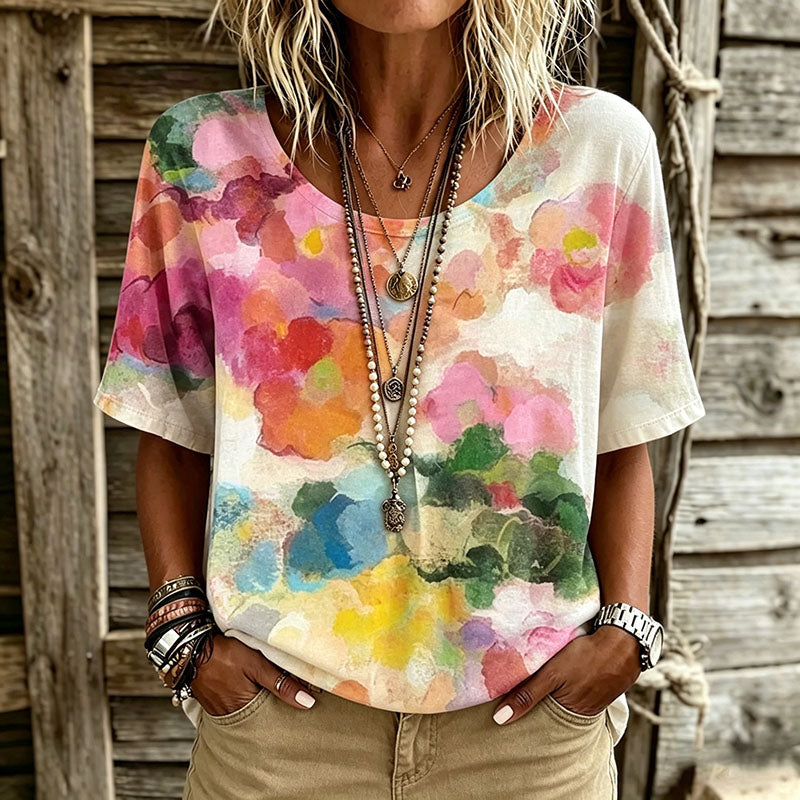 Buntes Vintage-T-Shirt