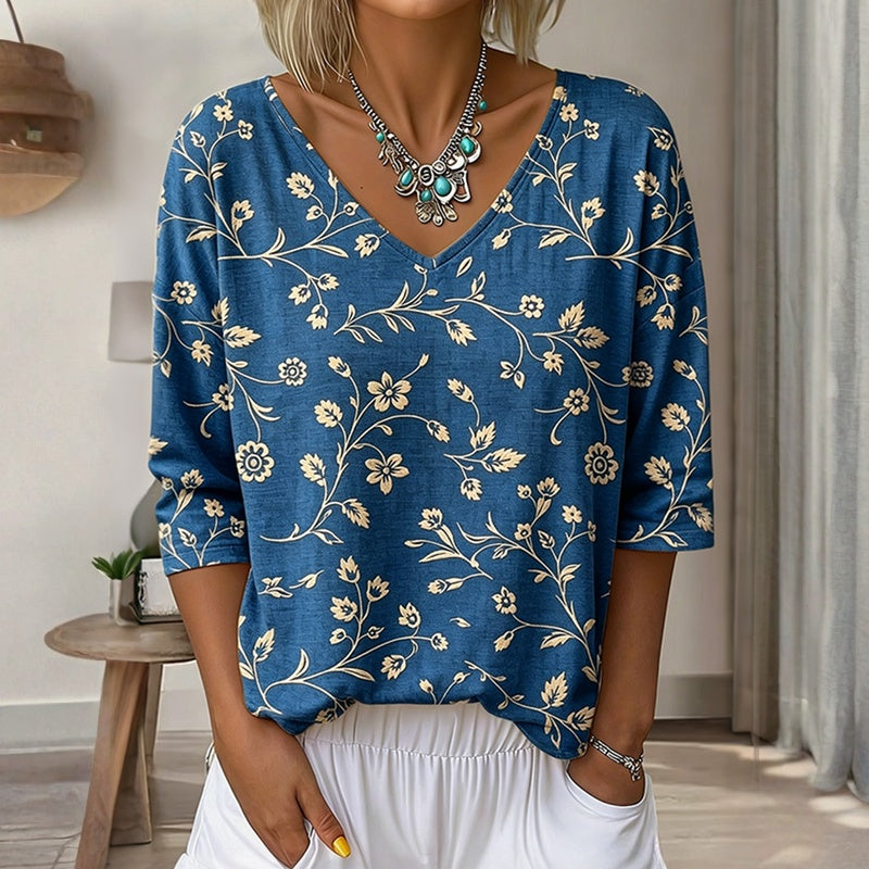 Vintage-T-Shirt Mit Blumenmuster