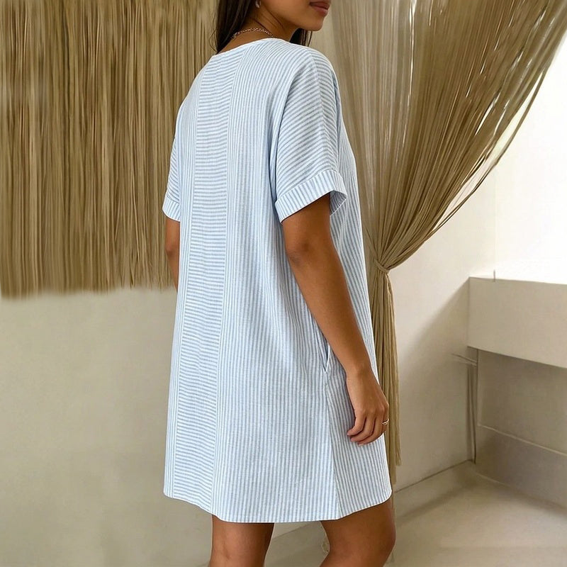 Lässiges Gestreiftes Kleid