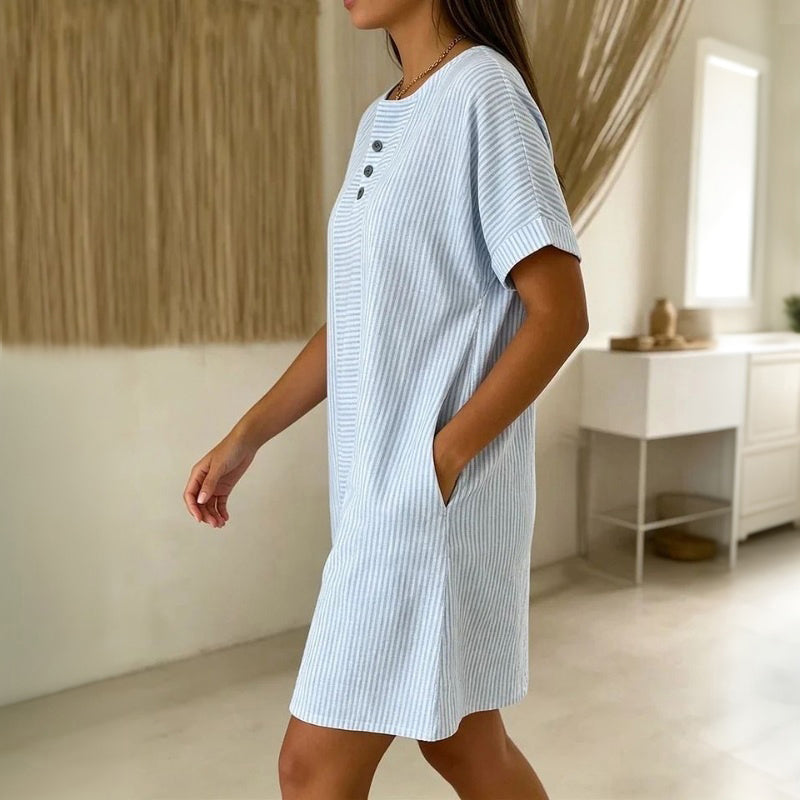 Lässiges Gestreiftes Kleid