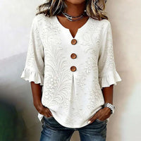 Vintage-Bluse Mit Blumenmuster