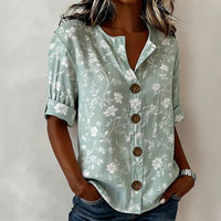 Vintage-Bluse Mit Blumenmuster