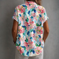 Vintage-Bluse Mit Blumenmuster