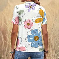 Lässiges T-Shirt Mit Blumenmuster