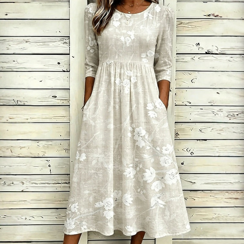 Vintage-Kleid Mit Blumenmuster