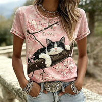 Vintage-T-Shirt Mit Blumenmuster