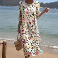 Vintage-Kleid Mit Blumenmuster