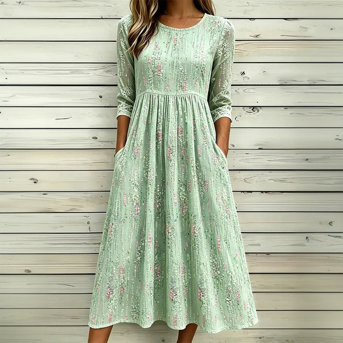 Vintage-Kleid Mit Blumenmuster