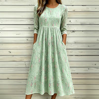 Vintage-Kleid Mit Blumenmuster