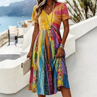 Vintage-Kleid In Bunten Farben