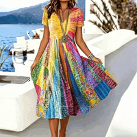 Vintage-Kleid In Bunten Farben