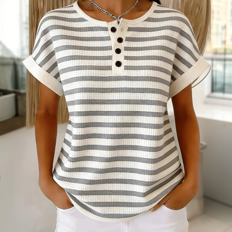 Lässiges Gestreiftes T-Shirt