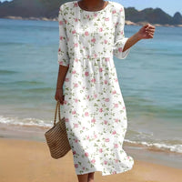 Lässiges Kleid Mit Blumenmuster
