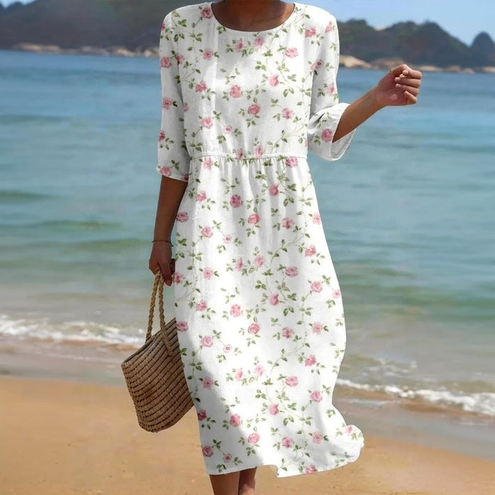Lässiges Kleid Mit Blumenmuster