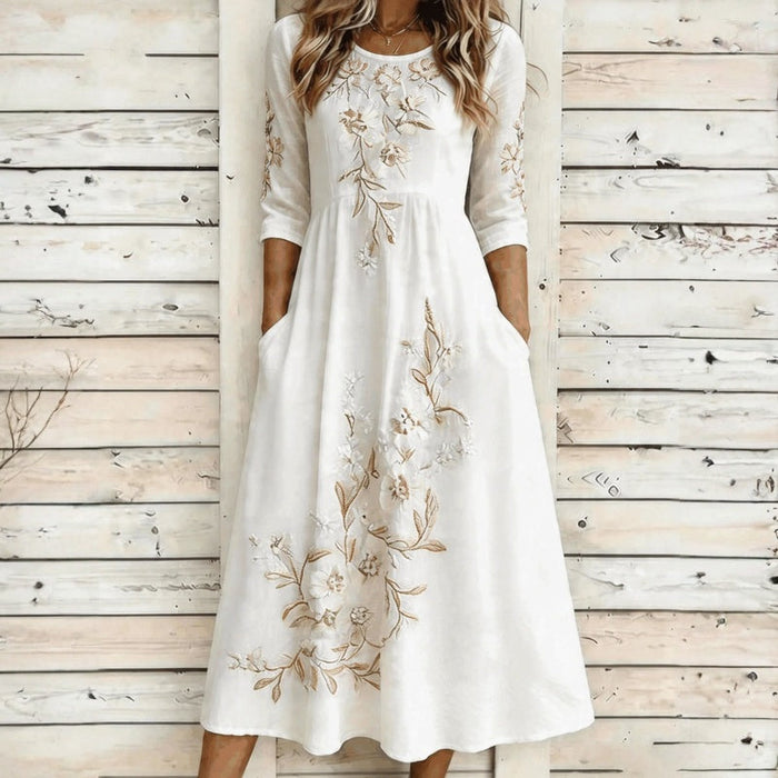 Vintage-Kleid Mit Blumenmuster