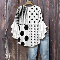 Vintage-Bluse Mit Polka-Dots