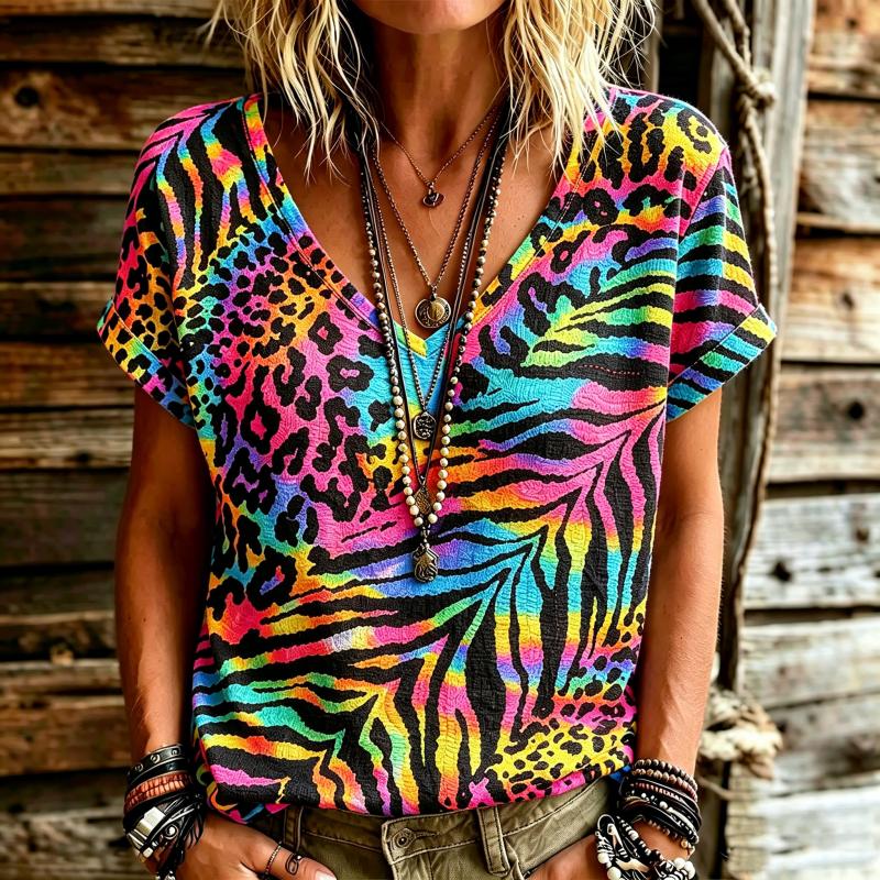 Buntes Vintage-T-Shirt
