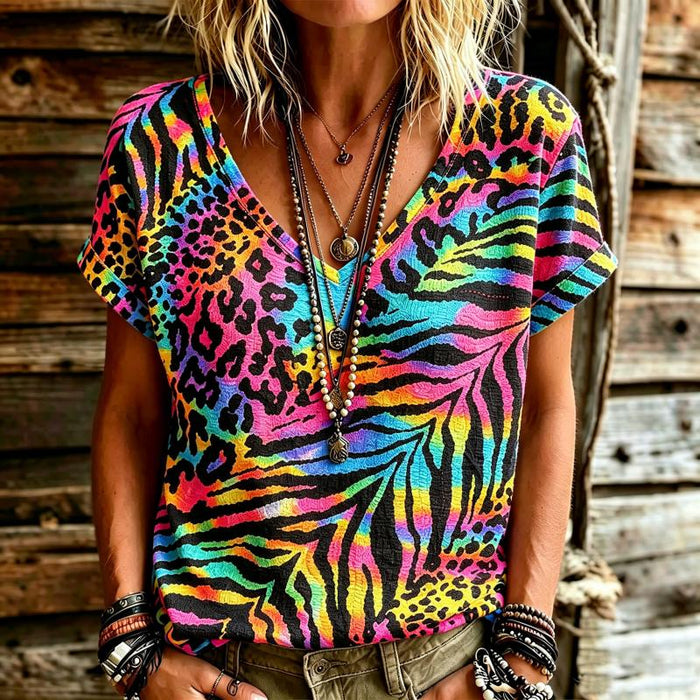 Buntes Vintage-T-Shirt