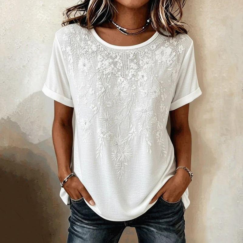 Vintage-Bluse Mit Blumenmuster